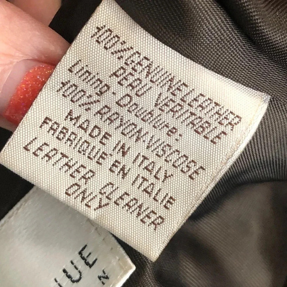 Saks Fifth Avenue Vintage Italian Brown Glove Soft Leather Pants Hi Rise Size 4 - Picture 5 of 5